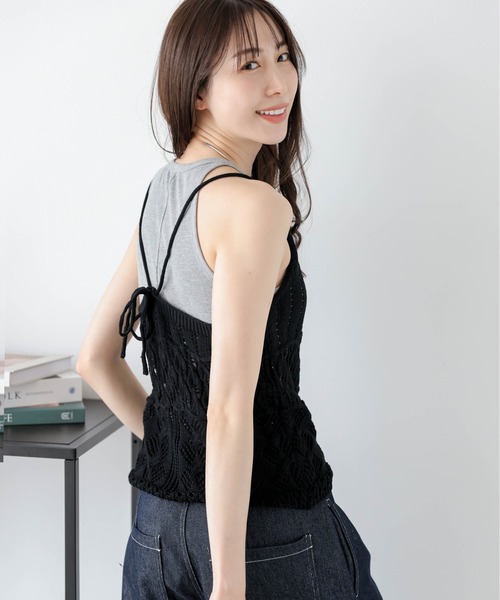 【1/15まで値下】Akiranaka ニットキャミソール/ビスチェ 1/15まで値下】Akiranaka ニットキャミソール/ビスチェ