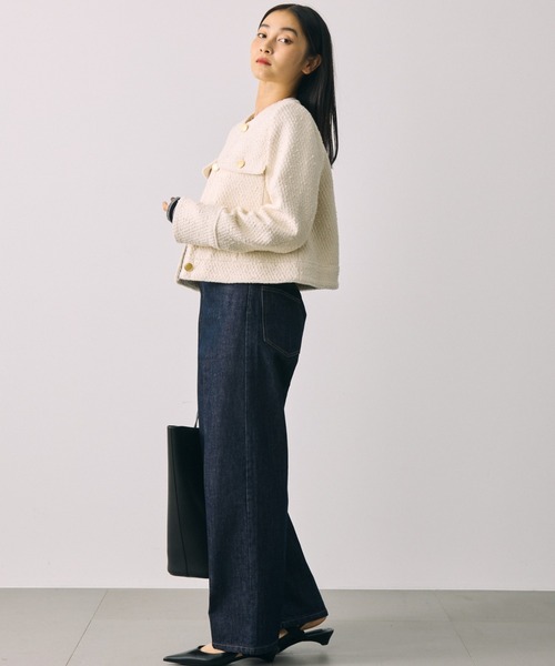 BABYLONE（バビロン） ツイードジャケット フリー キャメル レディース