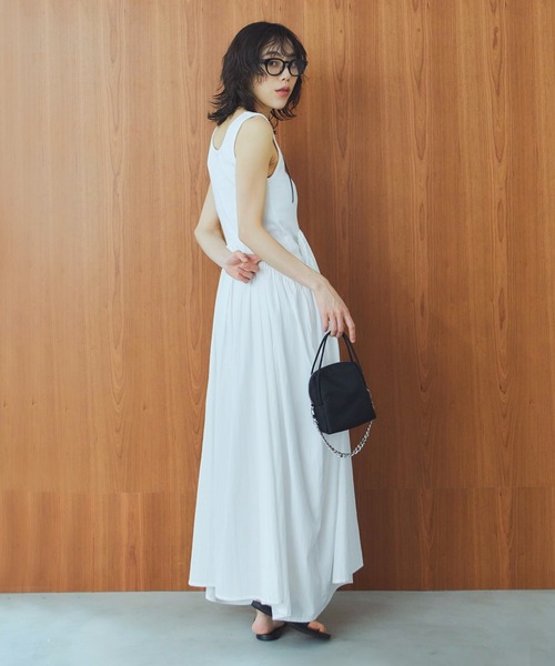 LIENCOEUR ワンピース 夏 ペタルリブドッキングワンピース : ZOZOTOWN