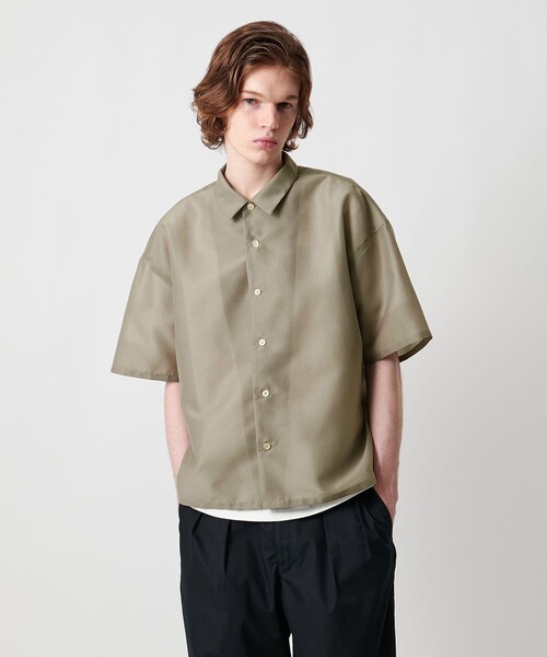 UNITED ARROWS & SONS ショートスリーブシャツ UNITED ARROWS & SONS by MASAKI KAWASE＞ N/P HALF ZIP SS