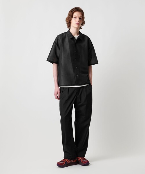 united arrows & sons ブラック ショートスリーブ ポロシャツ UNITED ARROWS ＆ SONS シャツ 「UNITED SONS」 OGD BOXY S/SL