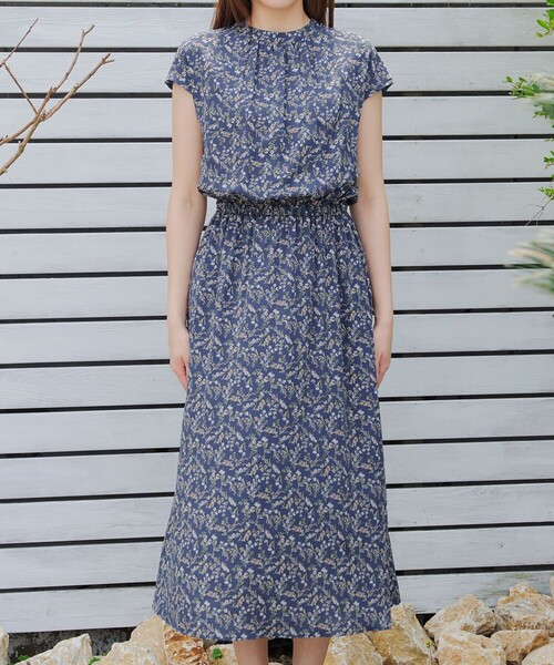 Tiaclasse ワンピース 花柄フレンチスリーブワンピース : ZOZOTOWN