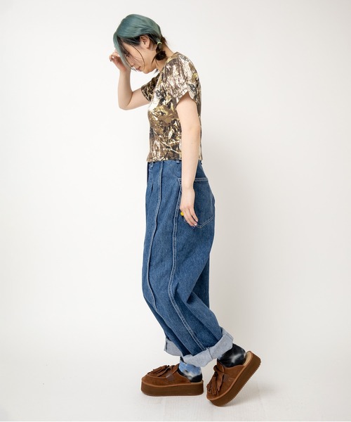 RNA（アールエヌエー） ワイドパンツ ジーンズ デニム デニムパンツ