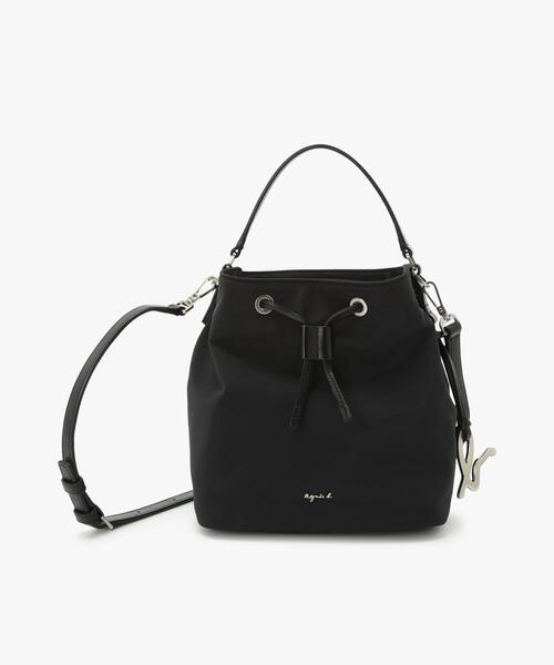 美品agnes.bアニエスベー2wayショルダーバッグ　ナイロン　ブラック agnes b. アニエスベー ショルダーバッグ トートバッグ 2way