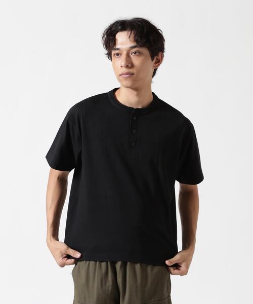 AVIREX ヘンリーネックシャツ黒白 2枚セット Mサイズ AVIREX（アヴィレックス） ヘンリーネック tシャツ HENLEY NECK PACK T