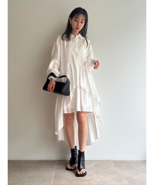 SNIDEL」 シャツワンピース 0 ブルー レディース