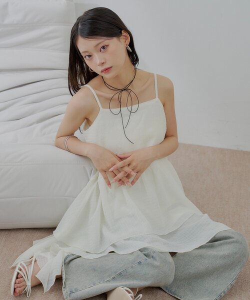pium ピウム ティアードフリルミニワンピース ホワイト ティアードフリルミニワンピース – pium