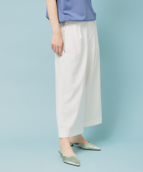 SunaUna（スーナウーナ） パンツ 「ウエストゴム／S〜L」ガウチョ