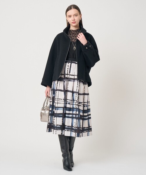 【美品】アナイ-ANAYI-レーススリーブカットソー サイズM ANAYI(アナイ)｜ブロードレース切り替えスリーブ ブラウス/ホワイト の