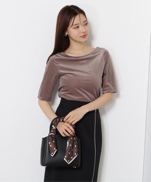 tシャツ シアーベロア５分袖トップス / 1215260800 レディース