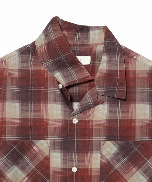 SSZ beams オンブレシャツ　長袖　ネルシャツ B：MING by BEAMS（ビーミング by ビームス） シャツ プリント