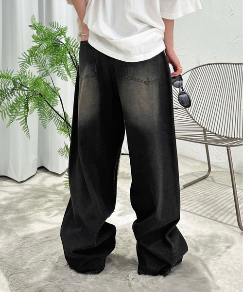 「sedacle」 加工デニムパンツ MEDIUM ダークインディゴブルー メンズ
