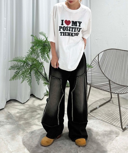 「sedacle」 加工デニムパンツ MEDIUM ダークインディゴブルー メンズ