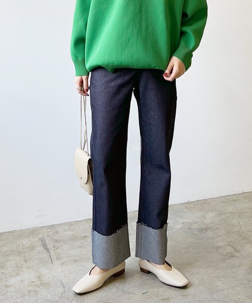 「LIAN」 デニムパンツ SMALL インディゴブルー レディース
