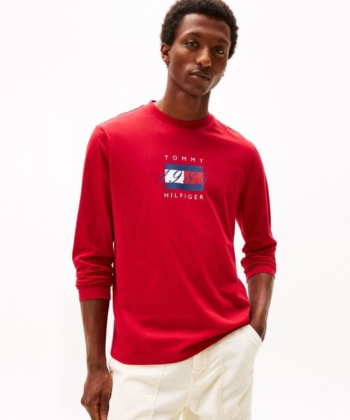 TOMMY HILFIGER tシャツ ライナーフラッググラフィックロング