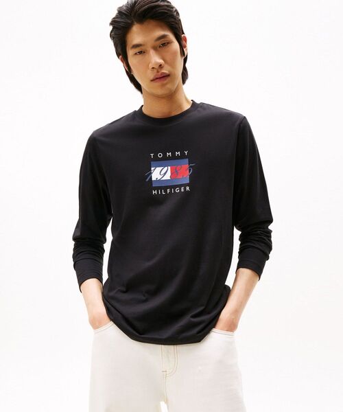 TOMMY HILFIGER tシャツ ライナーフラッググラフィックロング