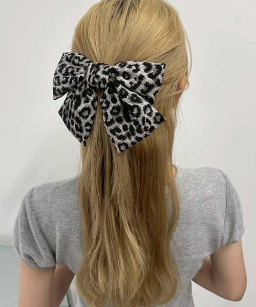 WEGO（ウィゴー） ヘアクリップ WEGO/レオパードBIGリボンバレッタ