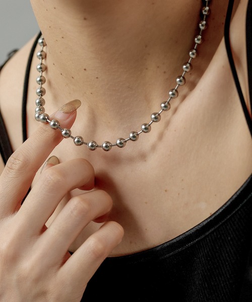 ORLEAN ネックレス ボールチェーンネックレス レディース : ZOZOTOWN