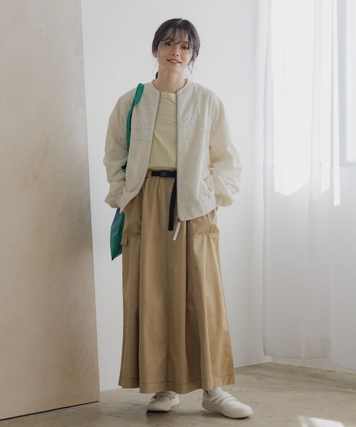 niko and…（ニコアンド） フレアスカート MEDIUM ダークブルー