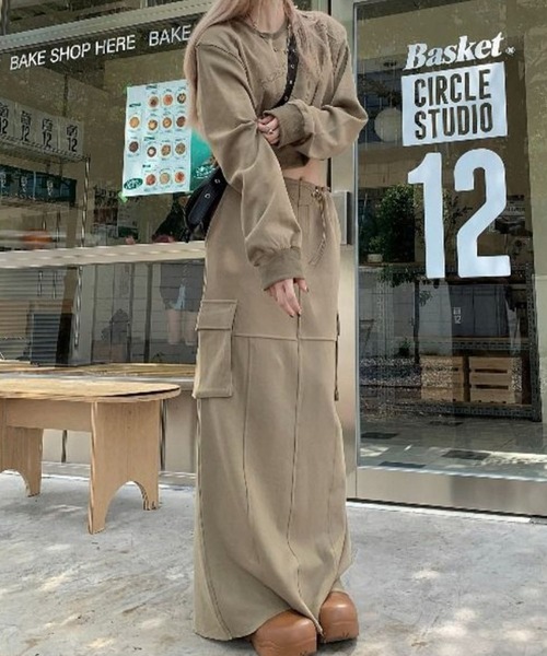 meJane（ミージェーン） セットアップ ジャージスウェットクロップド