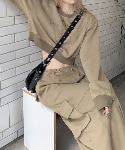 meJane（ミージェーン） セットアップ ジャージスウェットクロップド