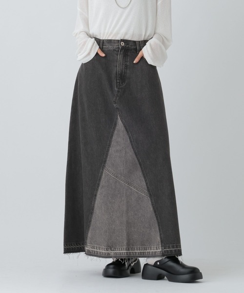 RE/DONE Levi's　リメイク　デニムスカート 　ロング　25　USA製 LEPSIM（レプシィム） デニムスカート リメイクデニムスカート 497362