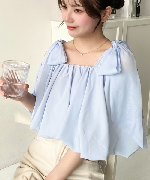 「moment+」 半袖ブラウス L オフホワイト レディース_画像6