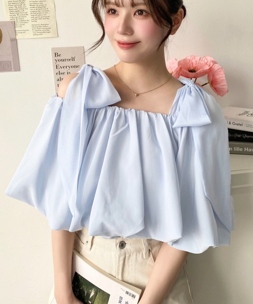 「moment+」 半袖ブラウス L オフホワイト レディース_画像7