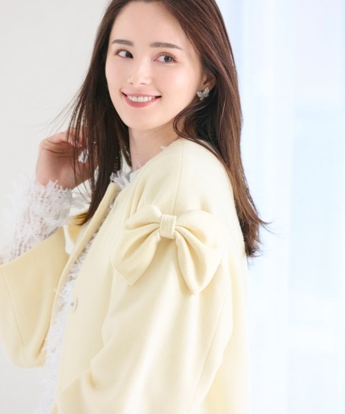 ★新品★chesty チェスティ ノーカラージャケット O ホワイト レース Chesty（チェスティ） カーディガン レースニットカーディガン