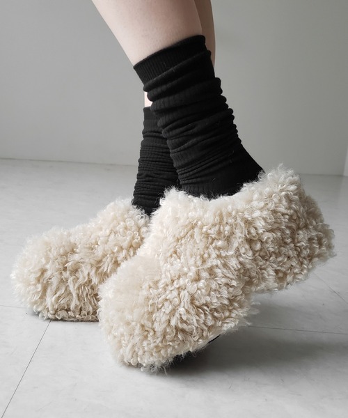 me+em select（ミームセレクト） シューズ 「 2color 」厚底テディ