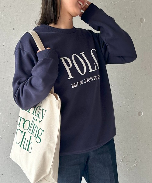 「POLO BCS」 スウェットカットソー S ネイビー レディース_画像2