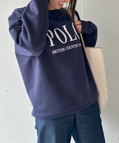 「POLO BCS」 スウェットカットソー S ネイビー レディース_画像3