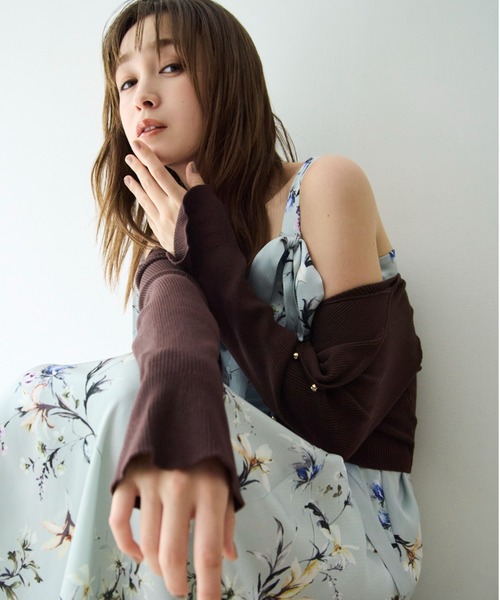 FRAY I.D（フレイ・アイディー） カーディガン クロップドリブニット