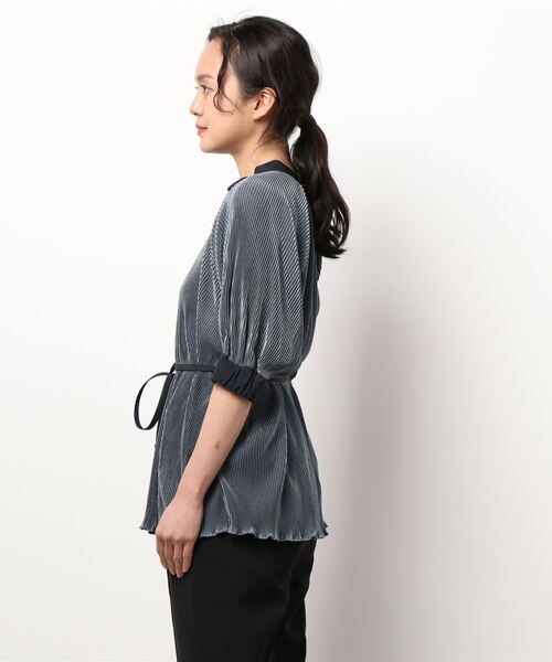 「TINA:JOJUN」 半袖ブラウス M ピンクベージュ レディース_画像2