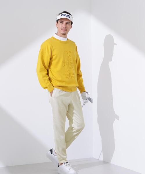【極美品】PING ピンアパレル ストレッチジョガーパンツ ダンボールニット PING（ピン） パンツ 「PING APPAREL」PINGキルトジャカード/全方向