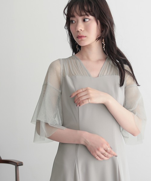 「Callarus」 半袖ワンピース M ブラック レディース_画像3