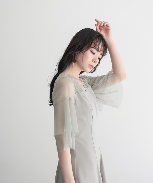 「Callarus」 半袖ワンピース M ブラック レディース_画像5