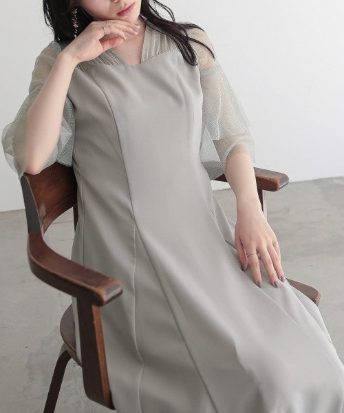 「Callarus」 半袖ワンピース M ブラック レディース_画像6