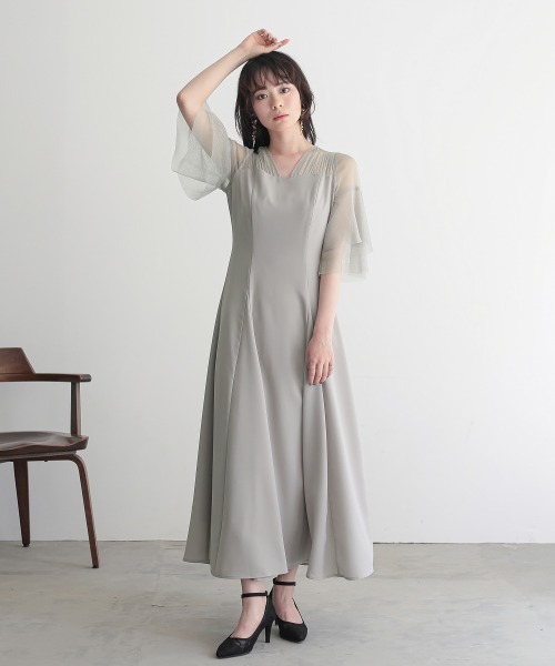 「Callarus」 半袖ワンピース M ブラック レディース_画像7