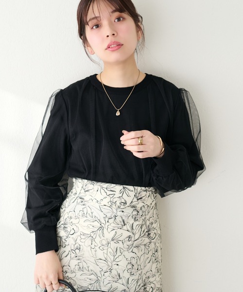 「natural couture」 長袖ニット FREE アイボリー レディース_画像9