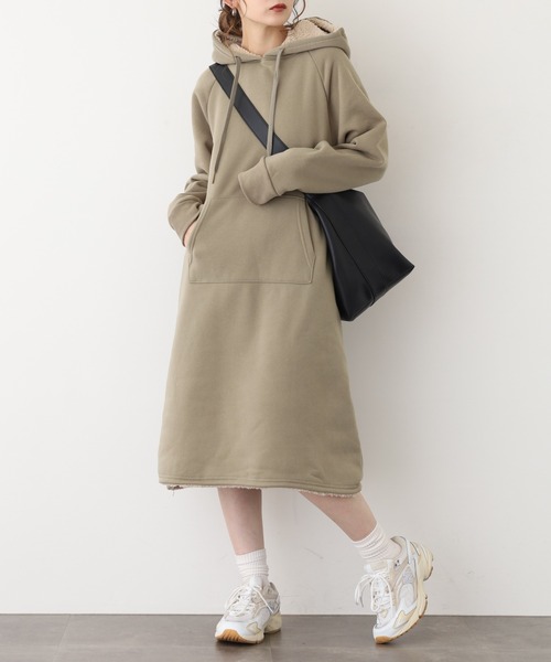 ぽ*ー様 【KateSpade】ボアワンピースパーカー 130cm atONE（アットワン） ワンピース 裏ボアパーカーワンピース : ZOZOTOWN