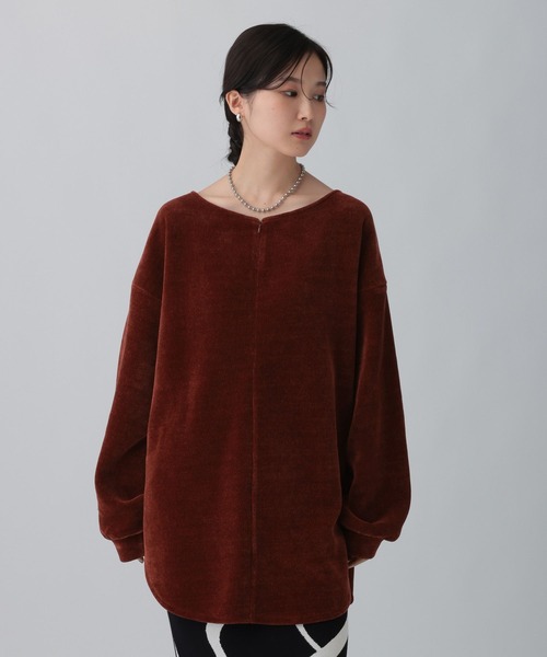 LEPSIM（レプシィム） tシャツ ZIPモールラウンドチュニック 613879