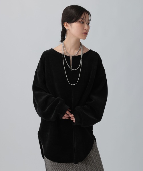 LEPSIM（レプシィム） tシャツ ZIPモールラウンドチュニック 613879