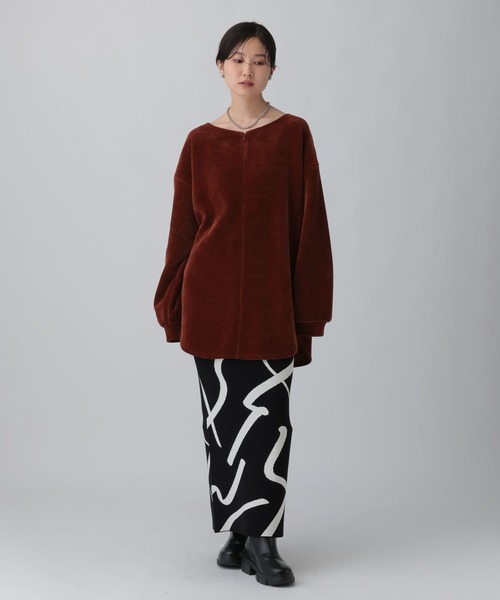 LEPSIM（レプシィム） tシャツ ZIPモールラウンドチュニック 613879