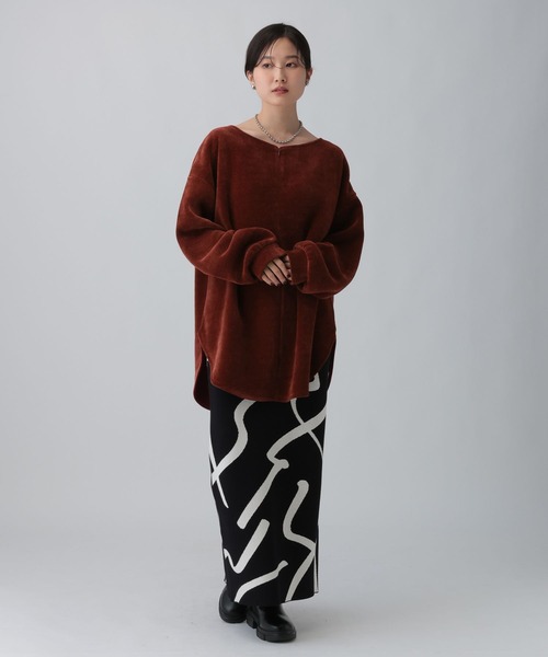 LEPSIM（レプシィム） tシャツ ZIPモールラウンドチュニック 613879