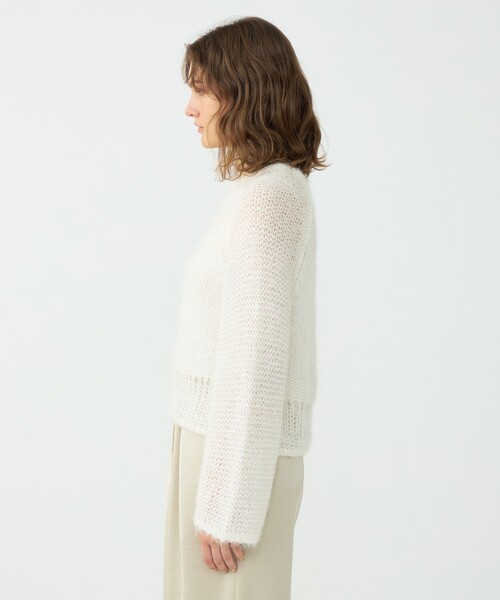 19AW オフホワイト OFF WHITE モヘヤ ロング セーター 42●７※ Off-White - off-white セーター オフホワイトの通販 by chercy｜オフ