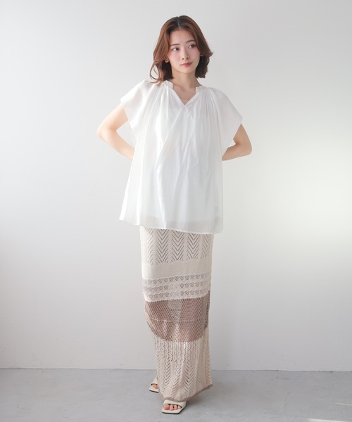 「LADYMADE」 ノースリーブブラウス FREE モカ レディース_画像4