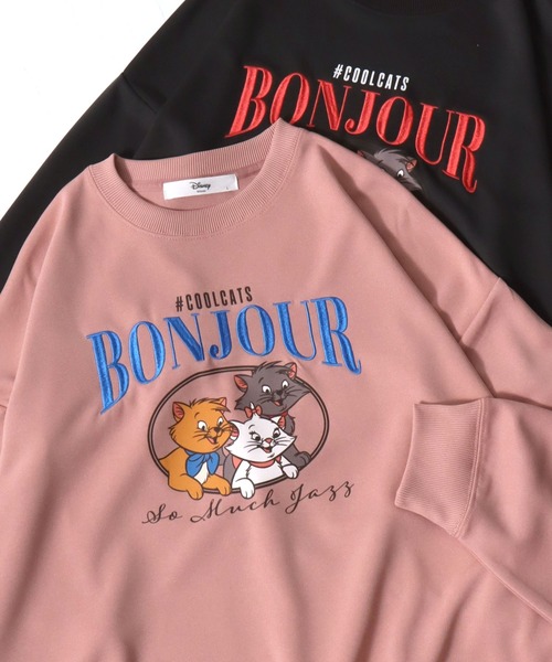 パリディズニー公式　裏起毛トレーナー　マリーちゃんトレーナー　おしゃれキャット パリディズニー公式 裏起毛トレーナー マリーちゃんトレーナー