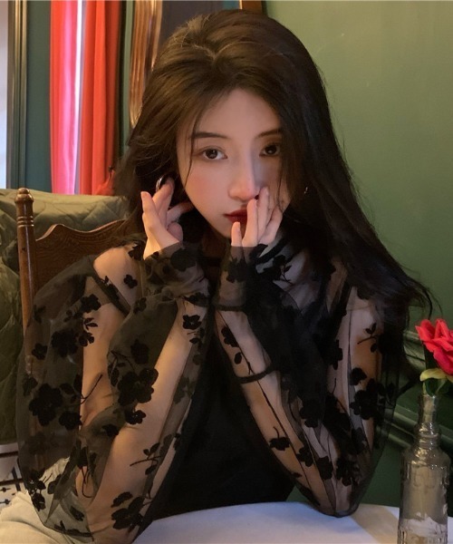 「DIAVEL」 長袖ブラウス M ブラック レディース_画像4