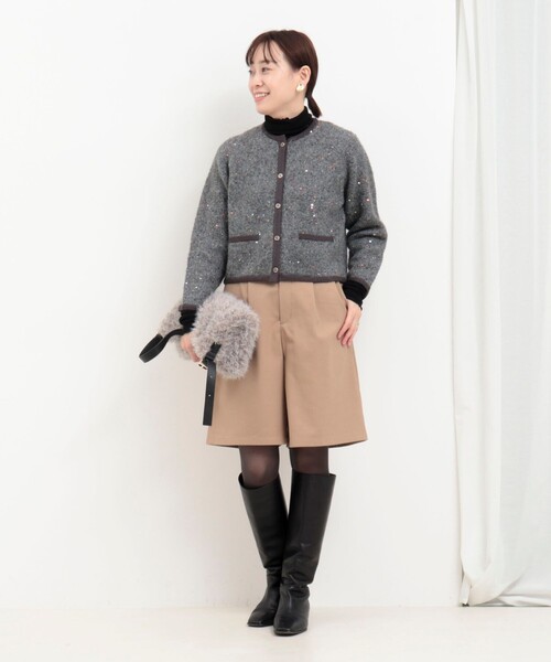 MICO COULIER（ミコクリエ） カーディガン カラフルスパンコール